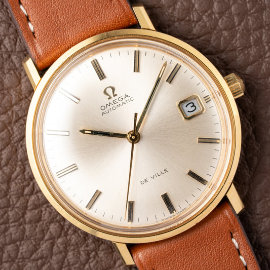 Omega De Ville Automatic 18k Yellow Gold Ref 166.033 from 1972