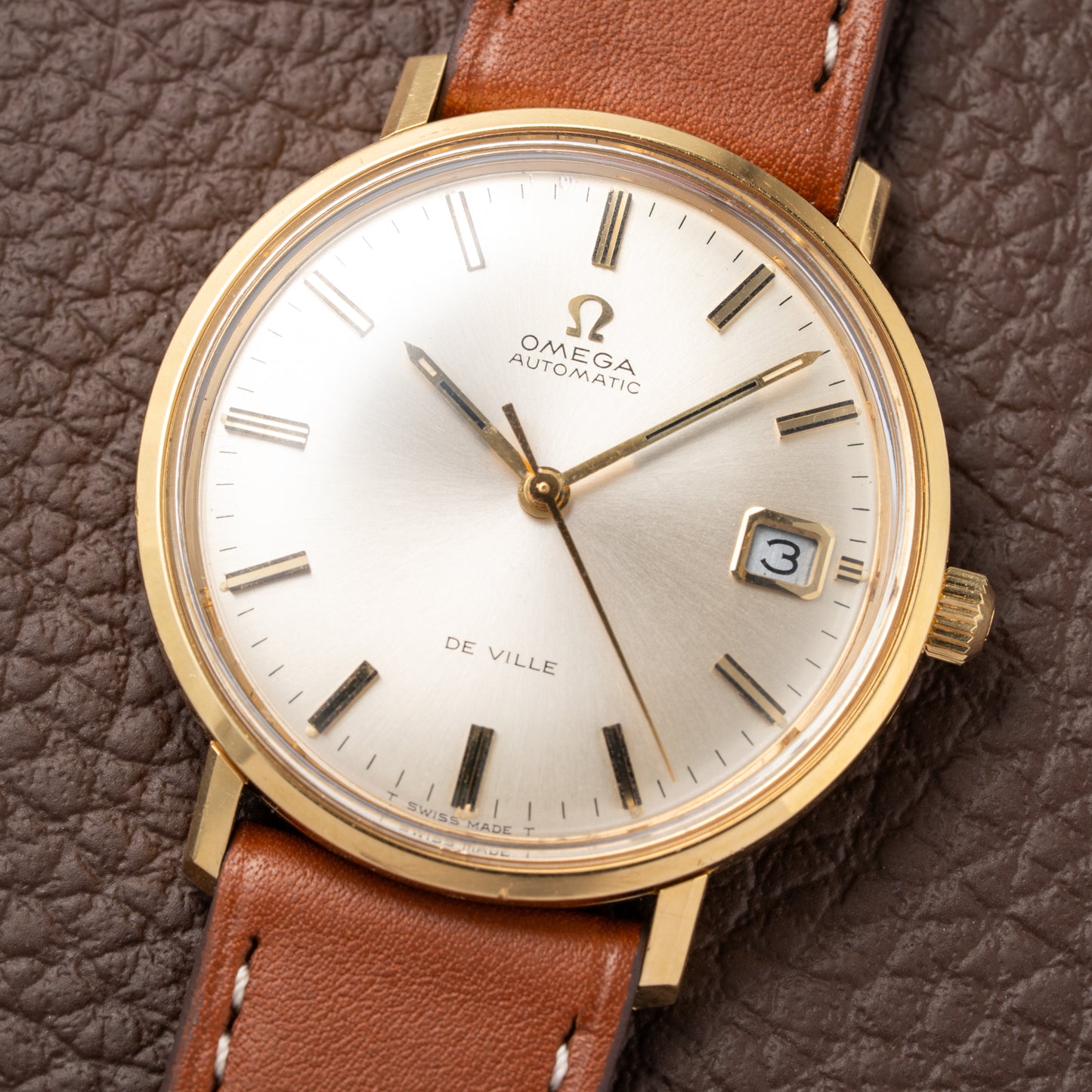 Omega De Ville Automatic 18k Yellow Gold Ref 166.033 from 1972