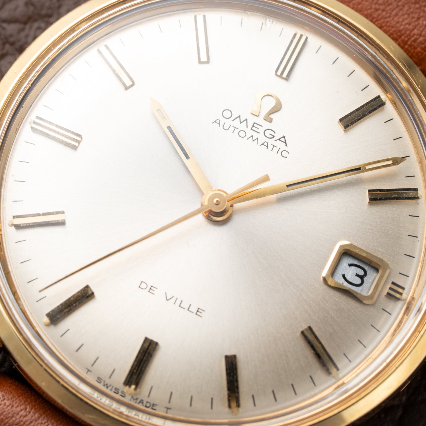 Omega De Ville Automatic 18k Yellow Gold Ref 166.033 from 1972