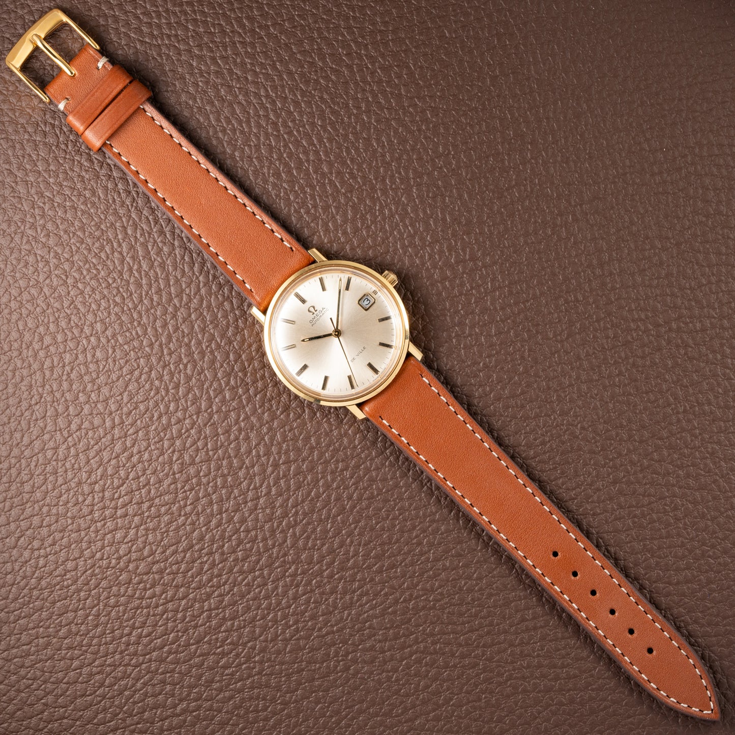 Omega De Ville Automatic 18k Yellow Gold Ref 166.033 from 1972