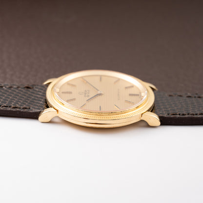 Omega De Ville Automatic “Clous de Paris” 18K Yellow Gold Ref. 151.012 from 1973