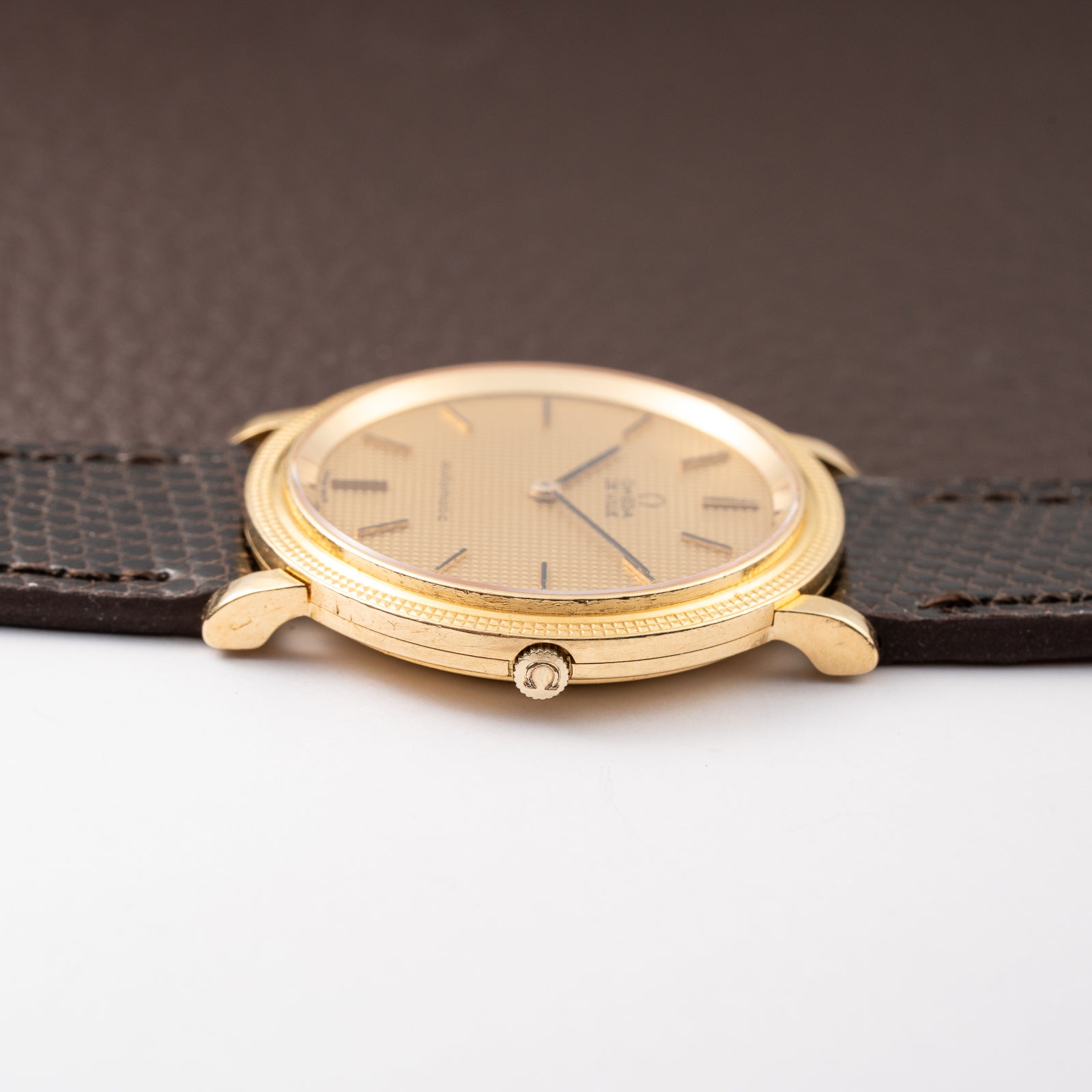 Omega De Ville Automatic “Clous de Paris” 18K Yellow Gold Ref. 151.012 from 1973