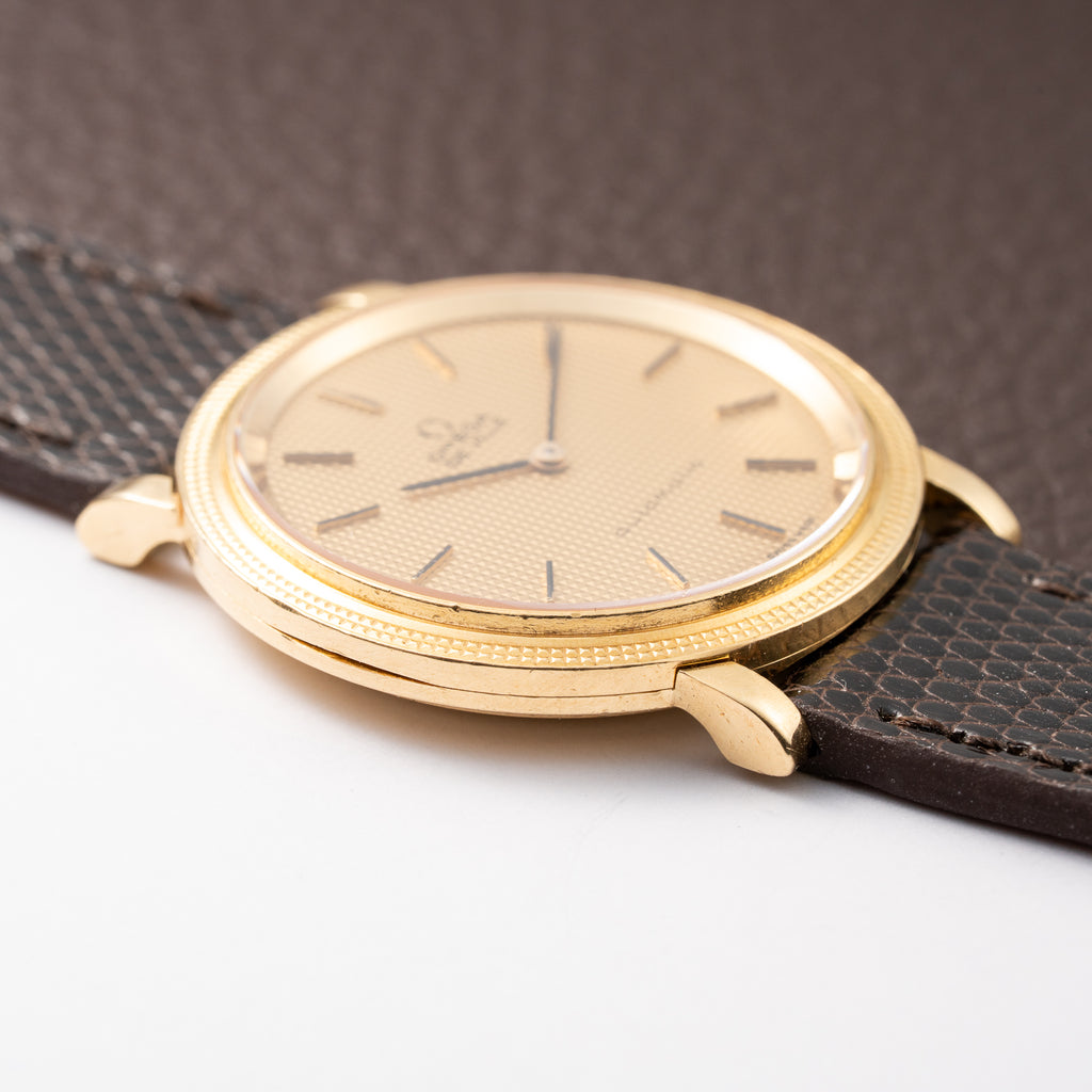 Omega De Ville Automatic “Clous de Paris” 18K Yellow Gold Ref. 151.012 from 1973