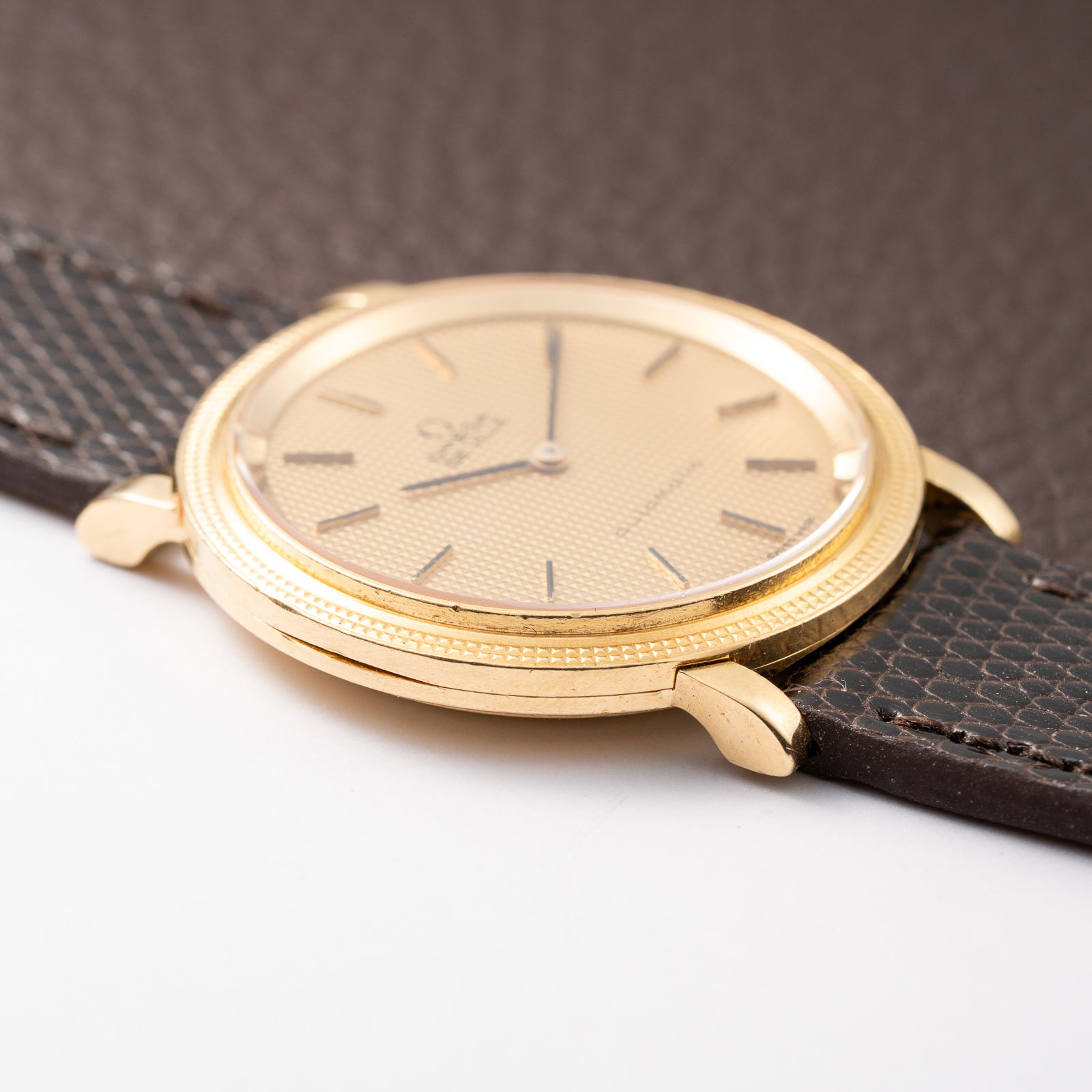 Omega De Ville Automatic “Clous de Paris” 18K Yellow Gold Ref. 151.012 from 1973