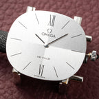 Omega De Ville Jeux d’Argent 925 Sterling Silver Moiré Two Tone Dial Ref. 8390 from 1973