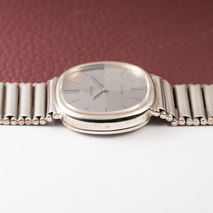 Omega De Ville Jeux d’Argent 925 Sterling Silver Moiré Two Tone Dial Ref. 8390 from 1973