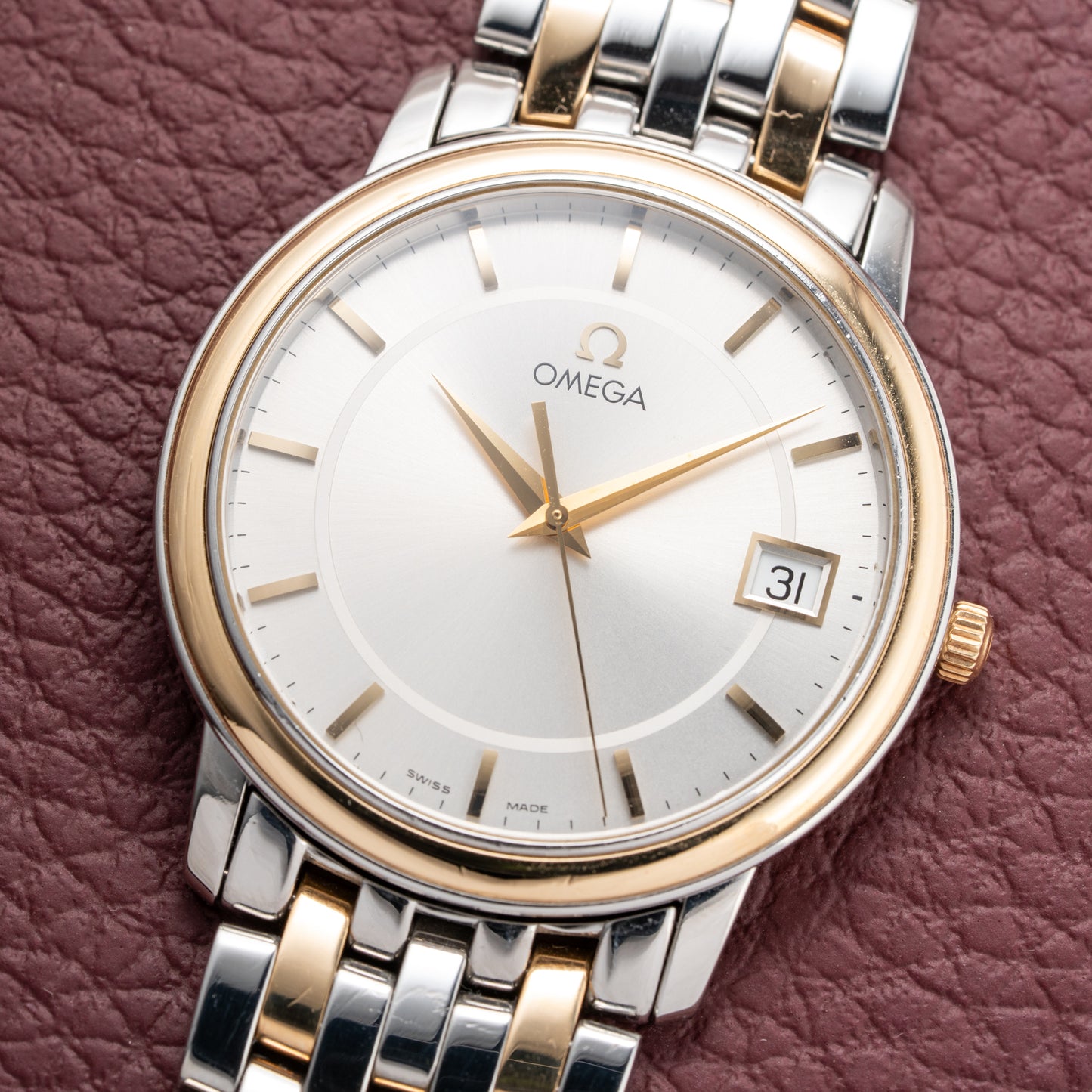 Omega De Ville Prestige Quartz Gold Steel Ref.43103100 from 2004