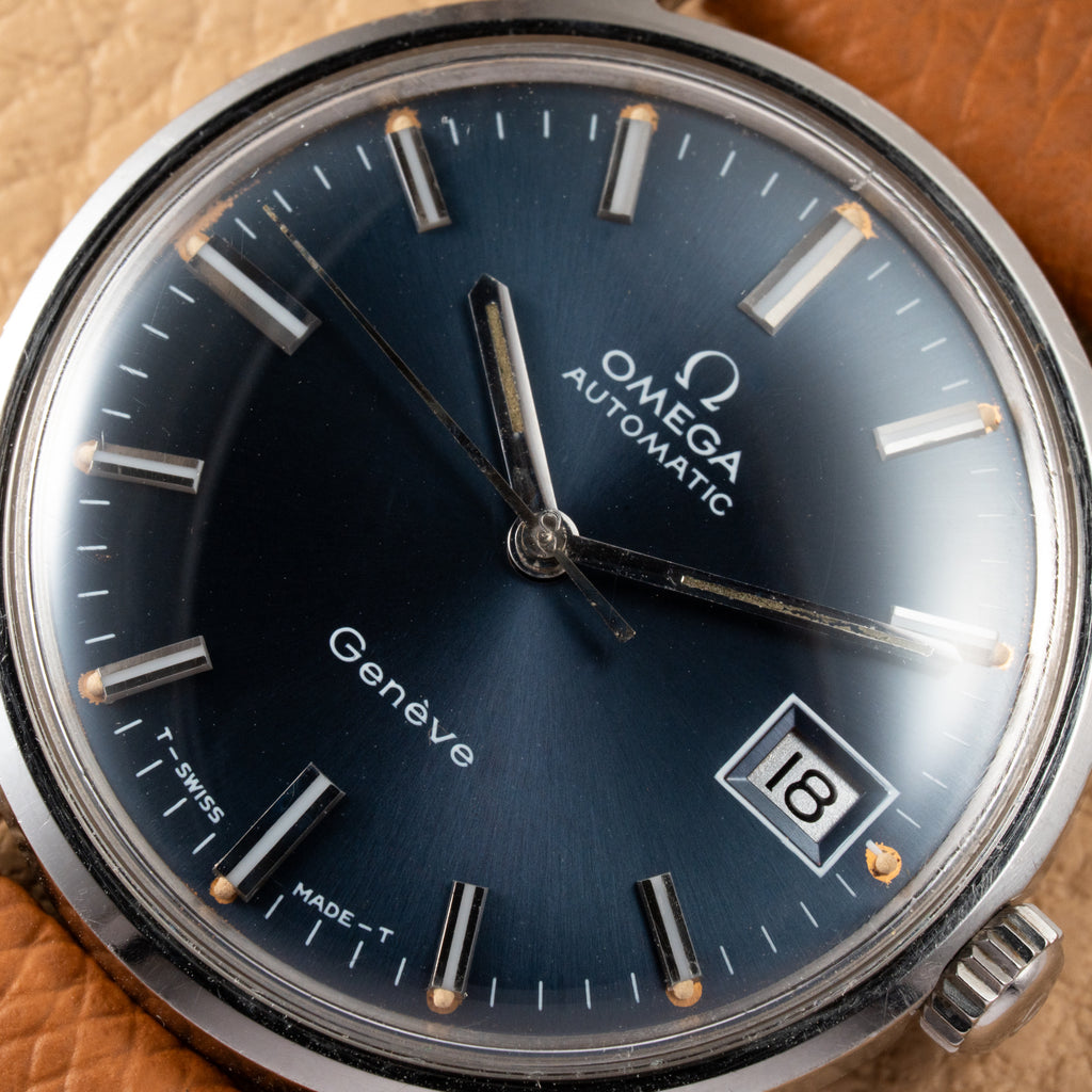 Omega Genève Automatic Date Blue 1969