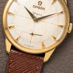 Omega Genève Honeycomb Oversize 18k Yellow Gold Ref. 2748 from 1954