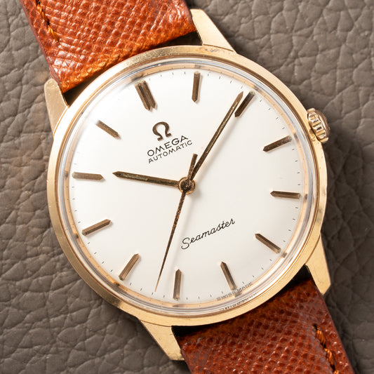 Omega Seamaster Automatic Rosé Gold 18K French Case from 1963 Ref. 165.001