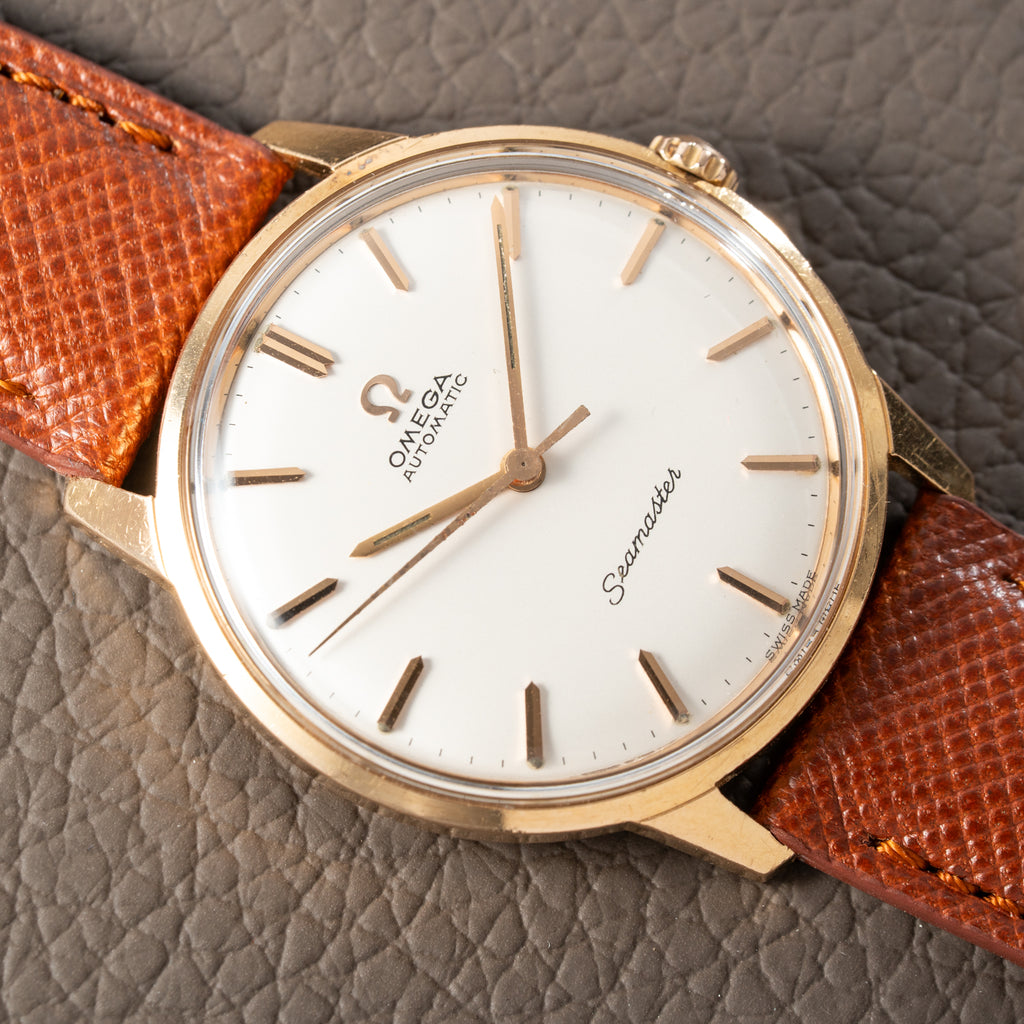 Omega Seamaster Automatic Rosé Gold 18K French Case from 1963 Ref. 165.001