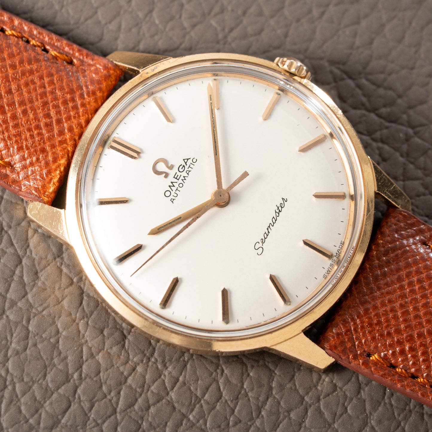 Omega Seamaster Automatic Rosé Gold 18K French Case from 1963 Ref. 165.001