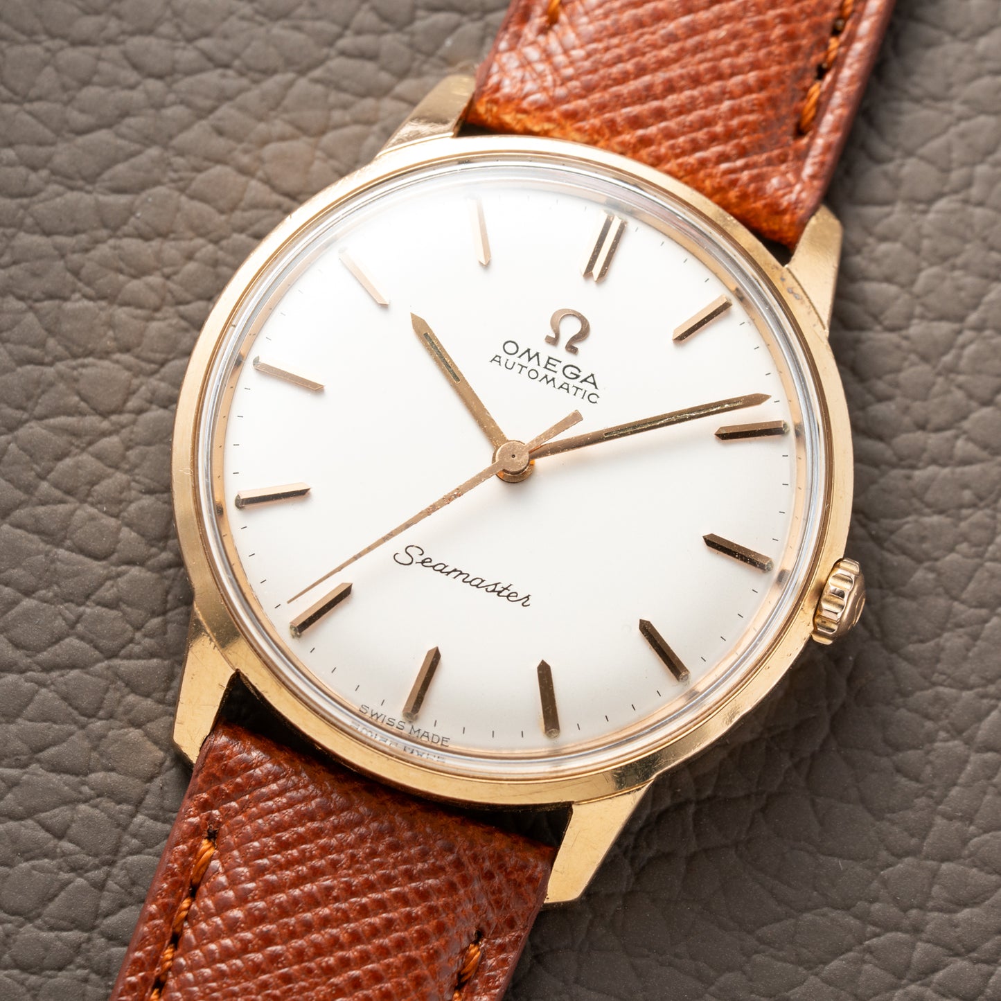 Omega Seamaster Automatic Rosé Gold 18K French Case from 1963 Ref. 165.001