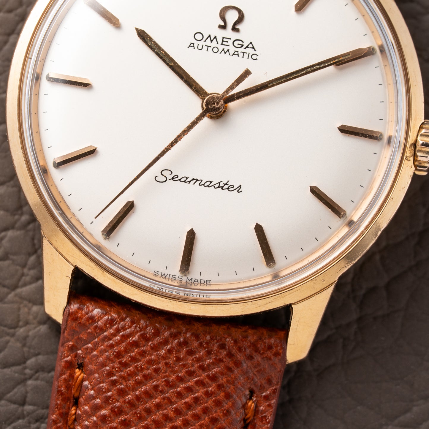 Omega Seamaster Automatic Rosé Gold 18K French Case from 1963 Ref. 165.001