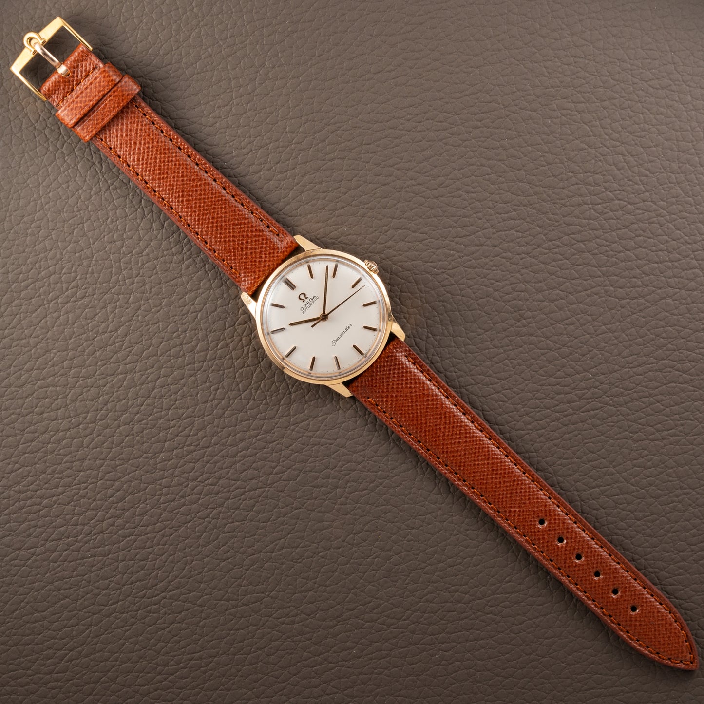 Omega Seamaster Automatic Rosé Gold 18K French Case from 1963 Ref. 165.001