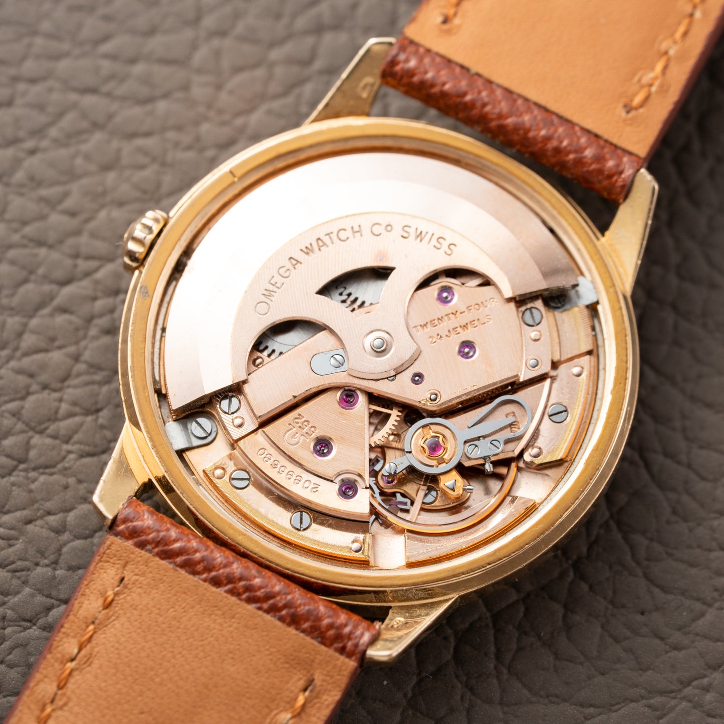 Omega Seamaster Automatic Rosé Gold 18K French Case from 1963 Ref. 165.001