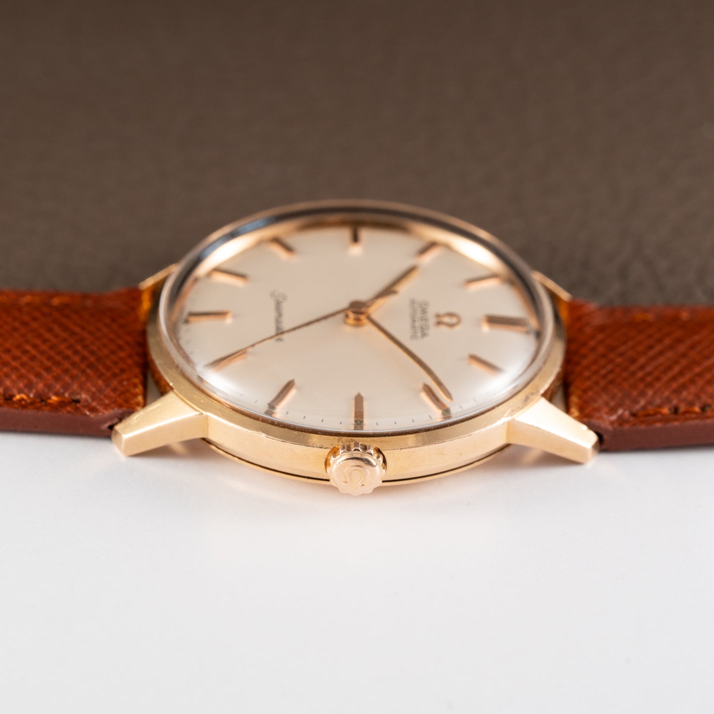 Omega Seamaster Automatic Rosé Gold 18K French Case from 1963 Ref. 165.001