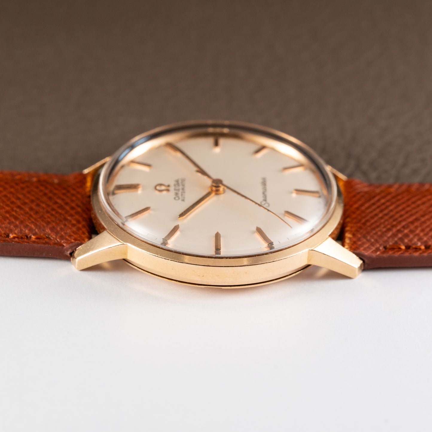 Omega Seamaster Automatic Rosé Gold 18K French Case from 1963 Ref. 165.001