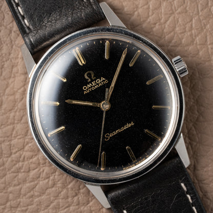 Omega Seamaster Automatic Black Gilt Dial Ref 165.002 from 1966