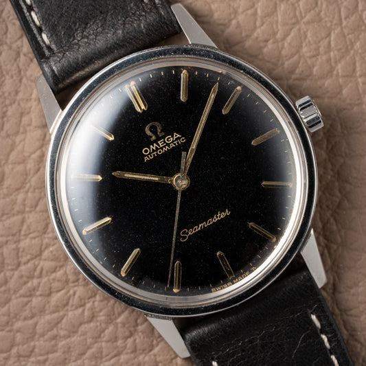 Omega Seamaster Automatic Black Gilt Dial Ref 165.002 from 1966
