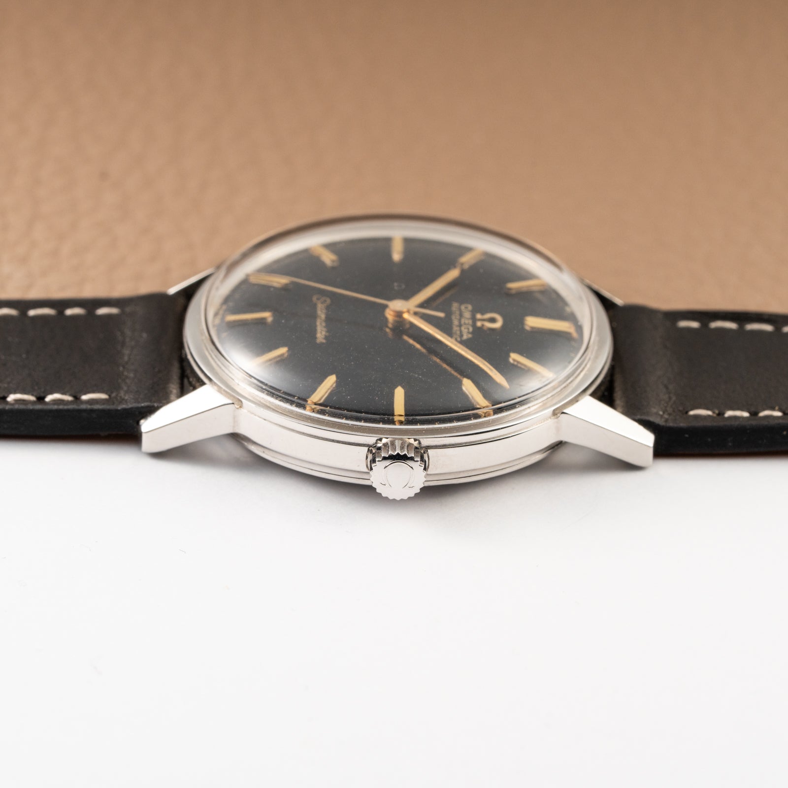 Omega Seamaster Automatic Black Gilt Dial Ref 165.002 from 1966
