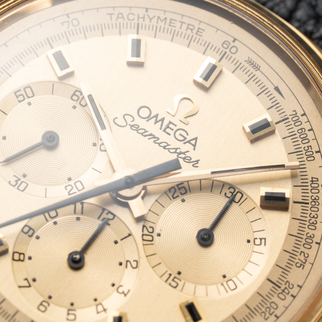 Omega Seamaster Chronograph “C-Shape” DeLuxe 18K Yellow Gold Cal. 861 Ref 145.016 from 1969