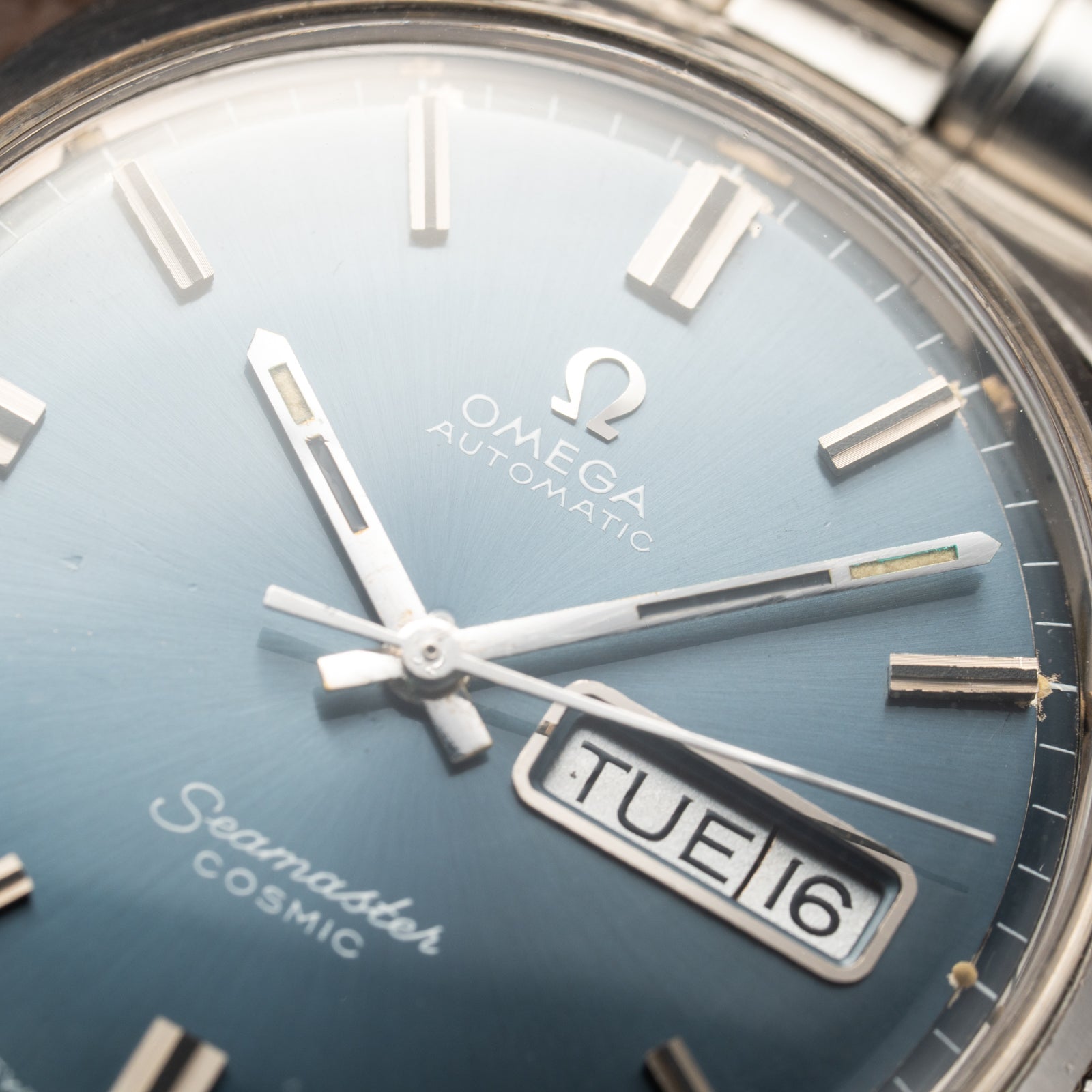 Omega Seamaster Cosmic Automatic Day Date Blue Dial Ref. 166.036 from 1969