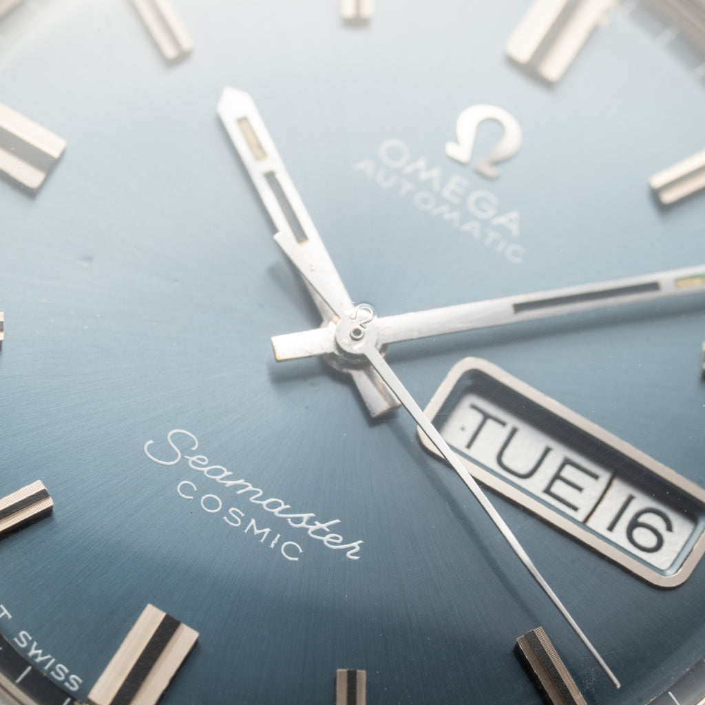 Omega Seamaster Cosmic Automatic Day Date Blue Dial Ref. 166.036 from 1969