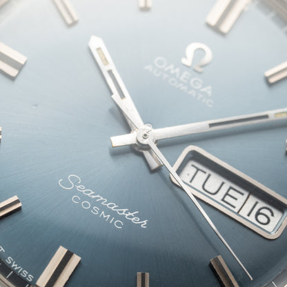 Omega Seamaster Cosmic Automatic Day Date Blue Dial Ref. 166.036 from 1969
