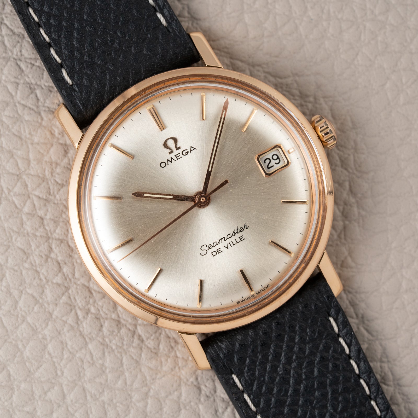 Omega Seamaster De Ville 18K Rosé Gold French Case Ref. 136.20 from 1963