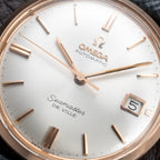 Omega Seamaster De Ville Automatic 18K Rosé Pink Gold French Case Ref. 166.020 Circa 1965