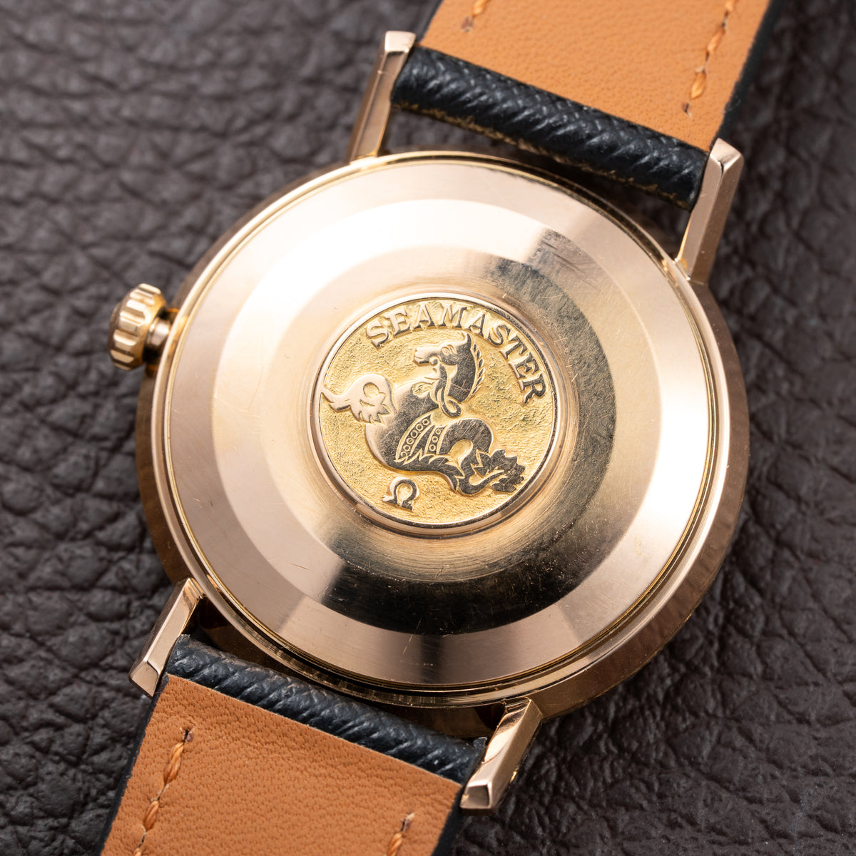 Omega Seamaster De Ville Automatic 18K Rosé Pink Gold French Case Ref. 166.020 Circa 1965