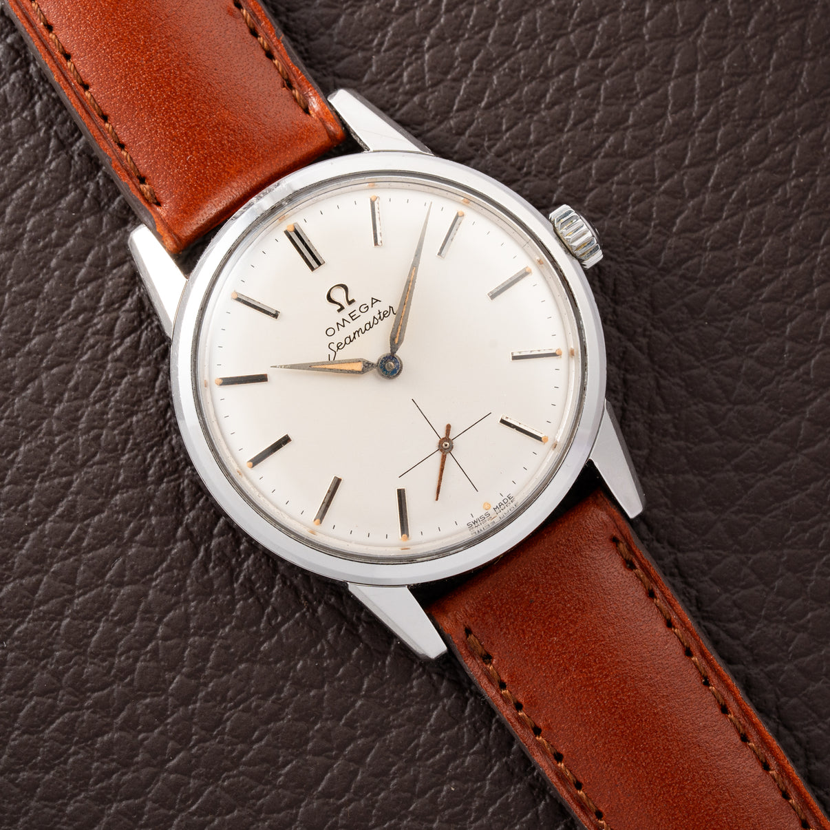 1961 Classic Omega Seamaster All Original rare Arabic dial patina with Sub Seconds Model 14389 in Stainless Steel main image 0