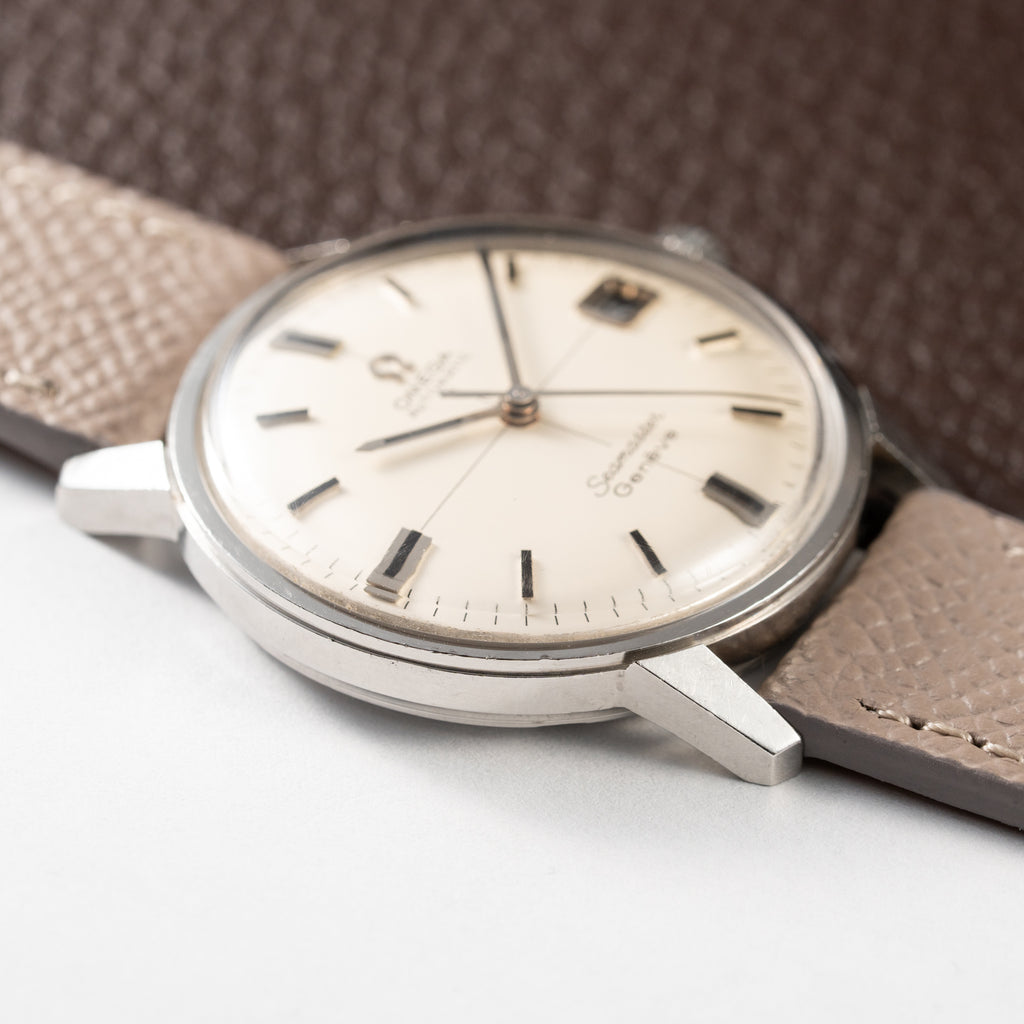 Omega Seamaster Geneve Rare Double-Signed Crosshair Dial Ref. 166.002 from 1968