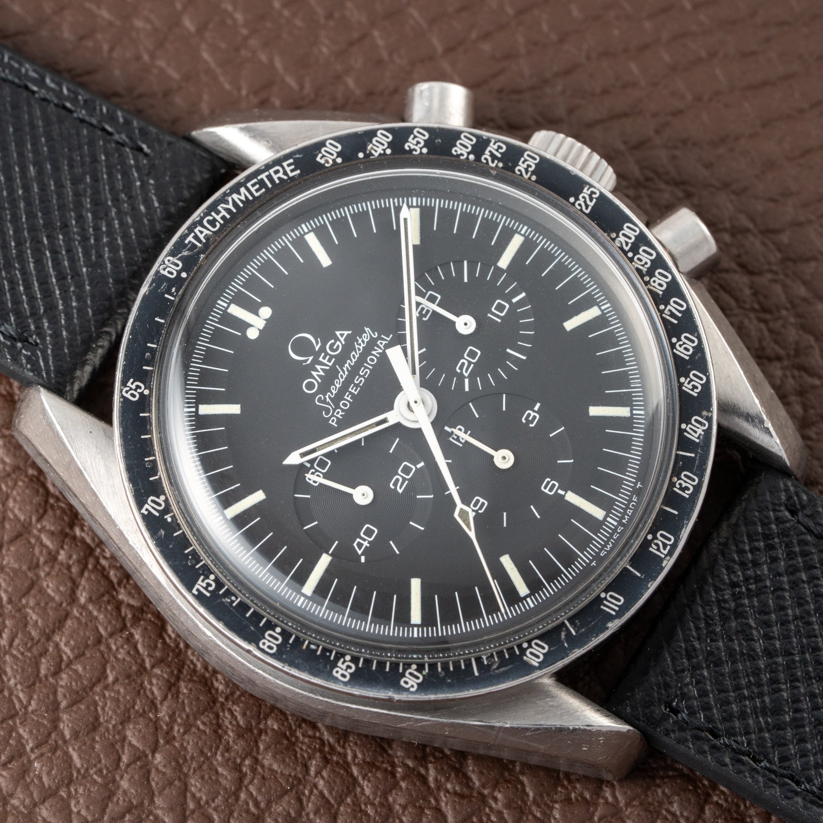Omega Speedmaster Professional  Long S and R Moonwatch Ref 145.022 with papers from 1984