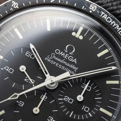 Omega Speedmaster Professional  Long S and R Moonwatch Ref 145.022 with papers from 1984