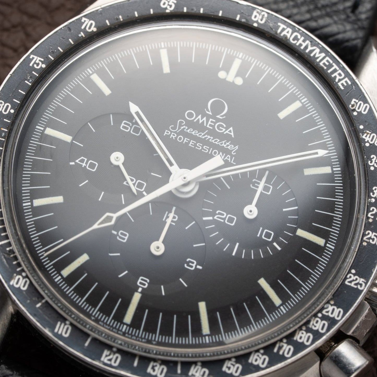 Omega Speedmaster Professional  Long S and R Moonwatch Ref 145.022 with papers from 1984