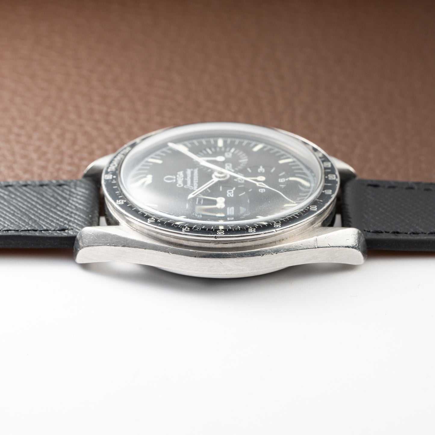 Omega Speedmaster Professional  Long S and R Moonwatch Ref 145.022 with papers from 1984