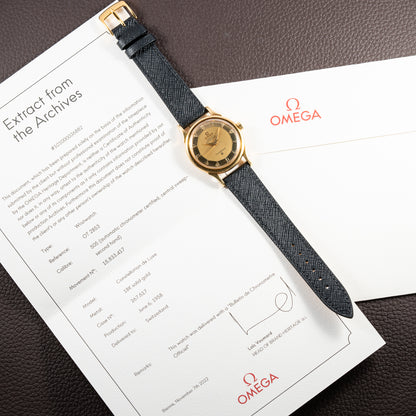Omega Constellation DeLuxe PiePan Arrow Head 18K Yellow Gold Ref 2852 from 1958