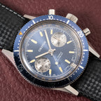 Orator Aqua Long Scuba Diver Chronograph Blue 20 ATM Ref 2501 from 1960s
