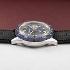 Orator Aqua Long Scuba Diver Chronograph Blue 20 ATM Ref 2501 from 1960s
