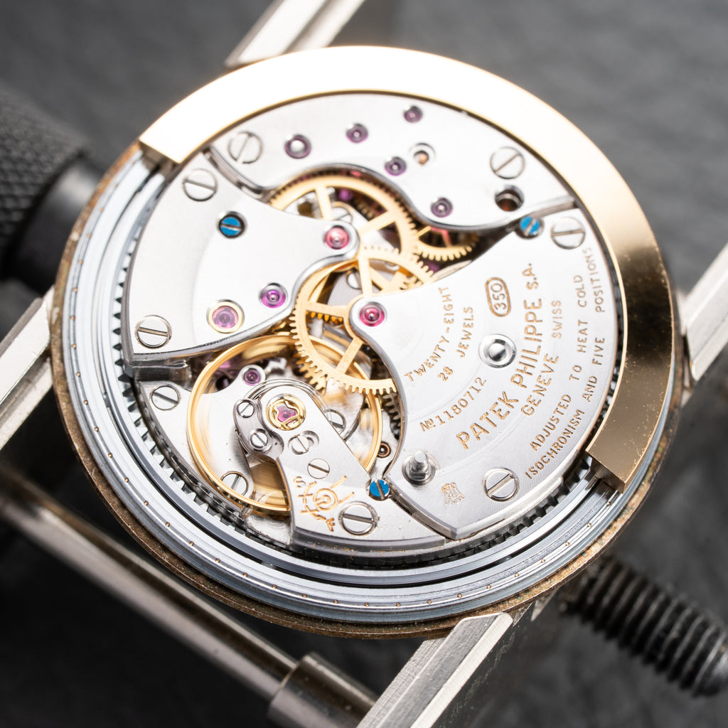 Patek Philippe Automatic Back-Winder Sigma Dial 18K White Gold Bark Finish Ref. 3569 from 1970s