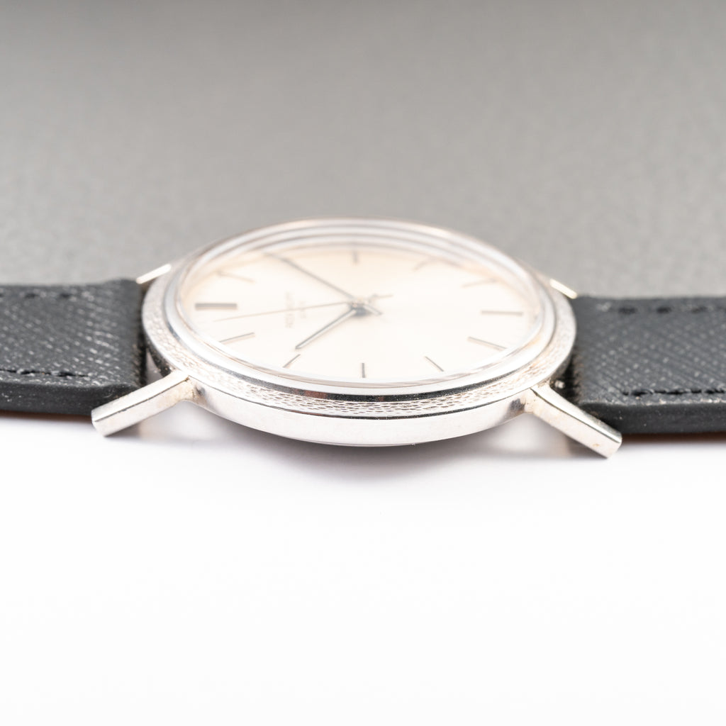 Patek Philippe Automatic Back-Winder Sigma Dial 18K White Gold Bark Finish Ref. 3569 from 1970s