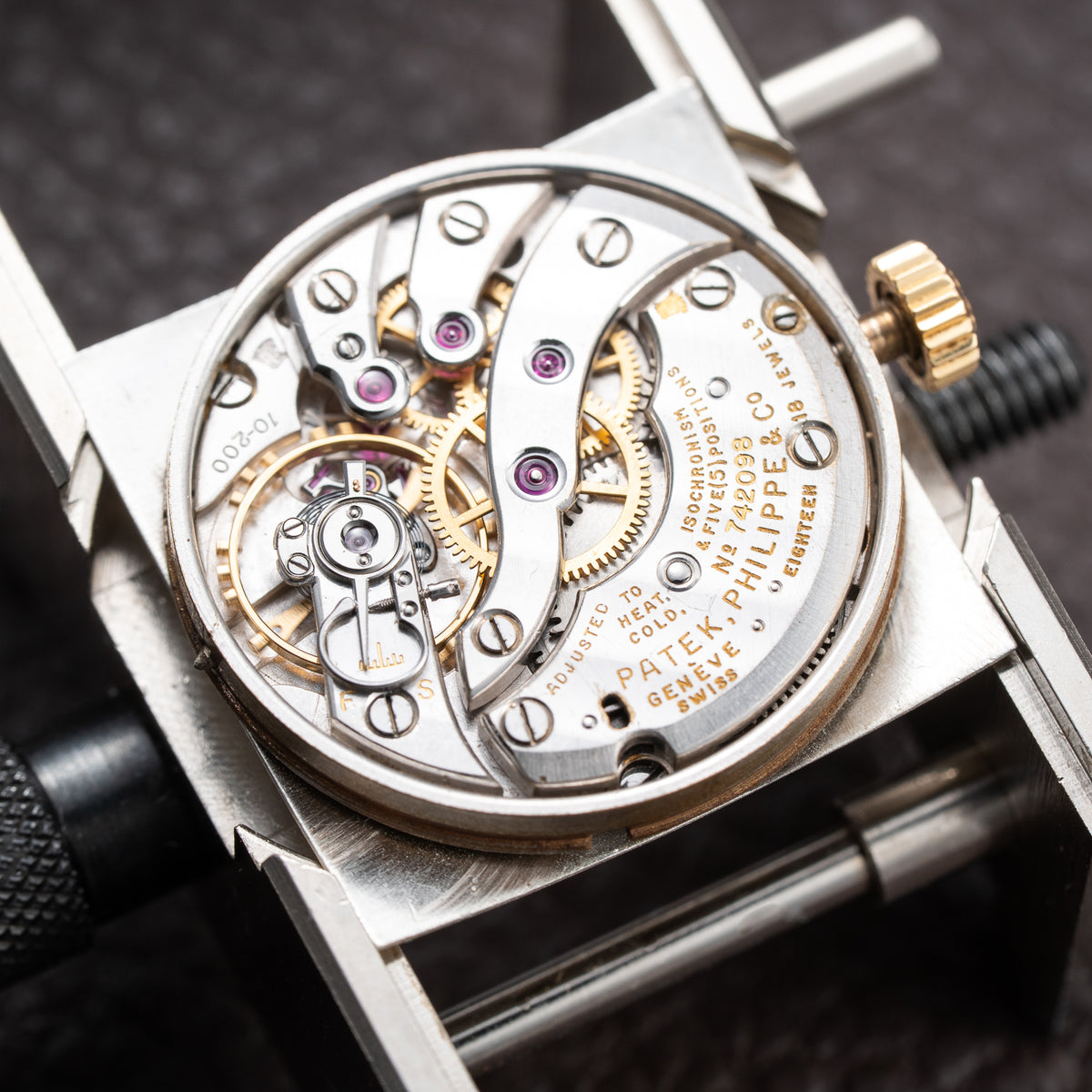 Patek Philippe Cioccolatone Square 18K Yellow Gold with Extract Ref. 2486 from 1954