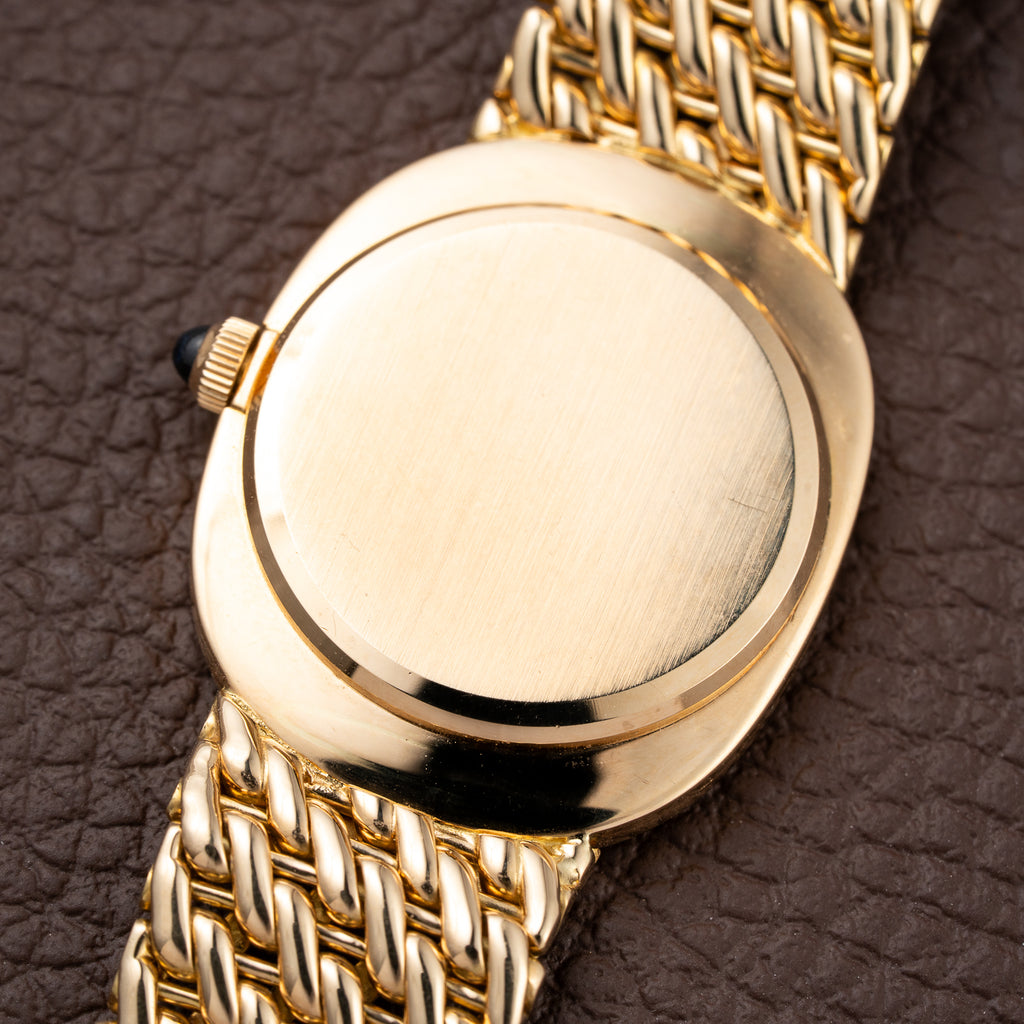 Patek Philippe Ellipse 18K Blue Dial Diamond Set Ref. 3849 from 1970s