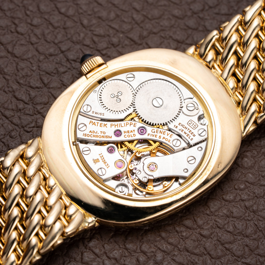Patek Philippe Ellipse 18K Blue Dial Diamond Set Ref. 3849 from 1970s