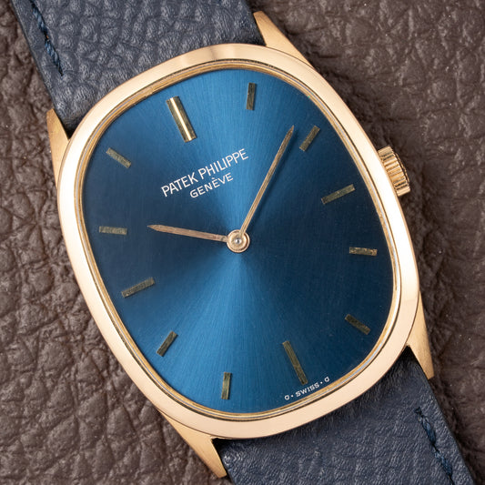 Patek Philippe Ellipse Blue Dial Ref 3546 from 1970s
