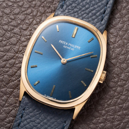 Patek Philippe Ellipse Blue Dial Ref 3546 from 1970s