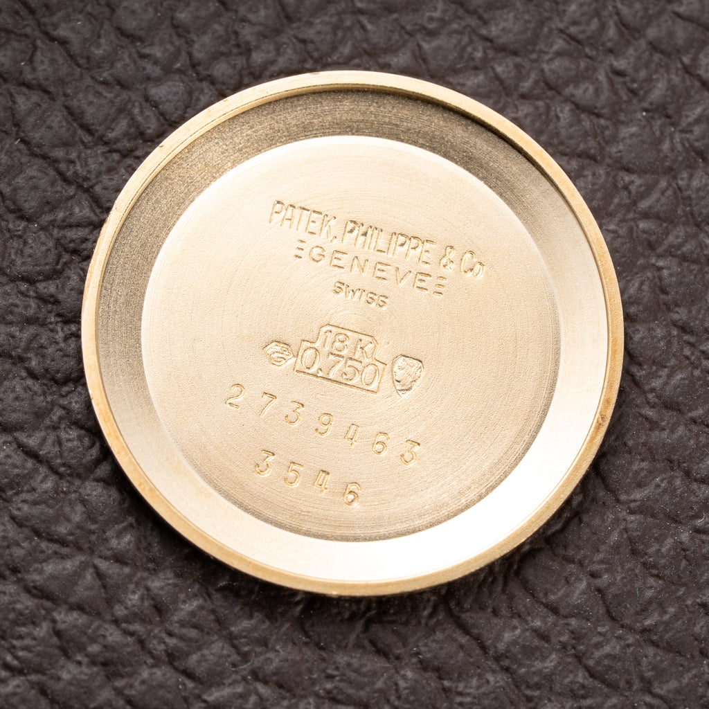 Patek Philippe Ellipse Champagne Textured Roman Dial 18K Yellow Gold Ref 3546 from 1970s