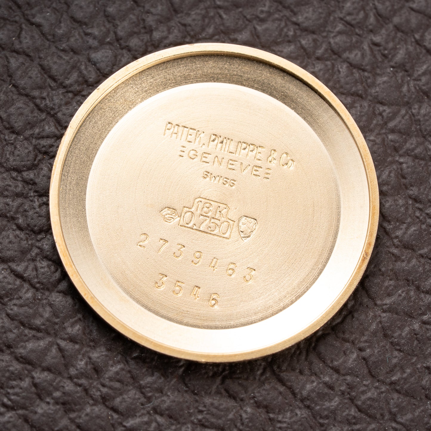Patek Philippe Ellipse Champagne Textured Roman Dial 18K Yellow Gold Ref 3546 from 1970s